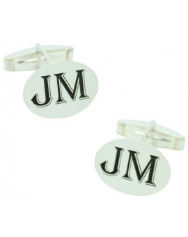 comprar gemelos tipo de letra JM a medida Plata