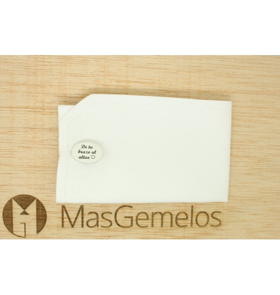 gemelos personalizados frase grabada en Plata 925