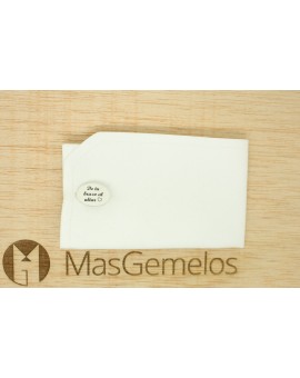 gemelos personalizados frase grabada en Plata 925