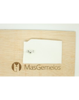 Gemelos para camisa tres Iniciales a medida 3D Plata 925