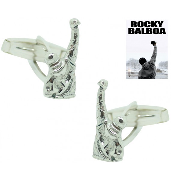 Gemelos camisa ROCKY BALBOA Plata de Ley 925 PREMIUM