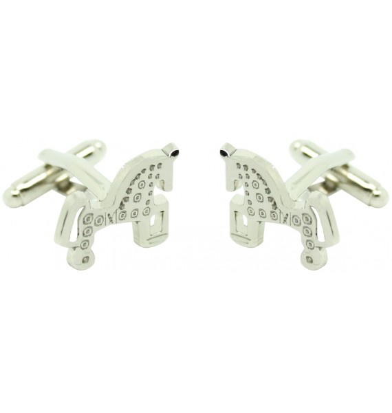 gemelos plateado caballo de soria para camisa
