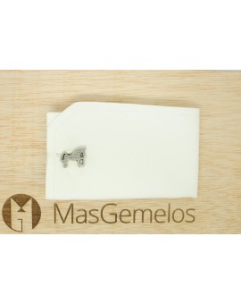 comprar gemelos para boda caballo de soria plateado