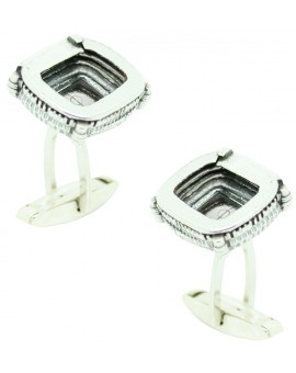 PREMIUM Sterling Silver Santiago Bernabeu Stadium Cufflinks 