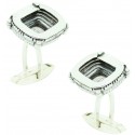 PREMIUM Sterling Silver Santiago Bernabeu Stadium Cufflinks 