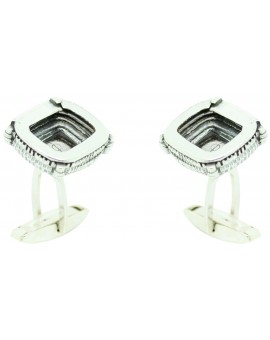 PREMIUM Sterling Silver Santiago Bernabeu Stadium Cufflinks  2