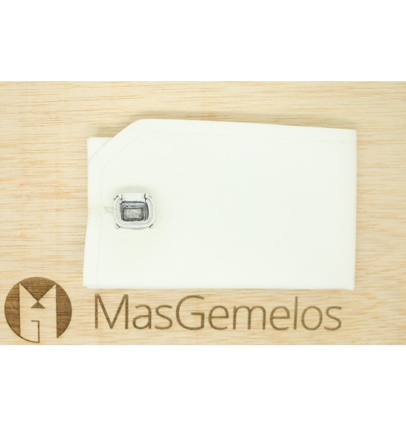 estadio bernabeu del real madrid gemelos para camisa plata de ley