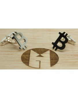 PREMIUM Sterling Silver BITCOIN Cufflinks 2