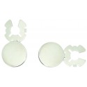 Cubrebotones para camisa Redondo plateado liso