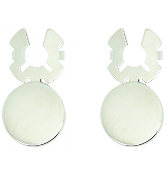 Silver Plated Circle Button Covers