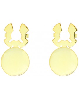 Cubrebotones Redondo dorado liso 2