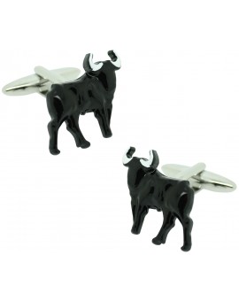 Gemelos para camisa Toro de lidia negro