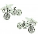  Cufflinks for shirt Silver road bike