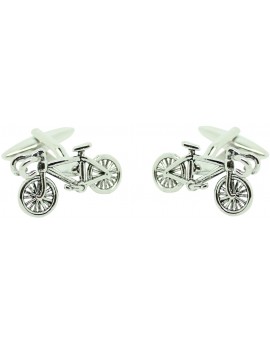 Cufflinks for shirt Silver road bike 2