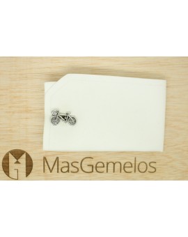  Cufflinks for shirt Silver road bike