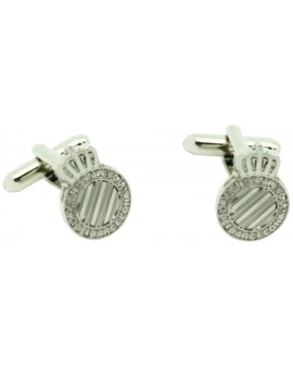 Silver Plated Espanyol FC Cufflinks  2