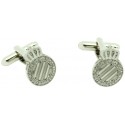 Silver Plated Espanyol FC Cufflinks 