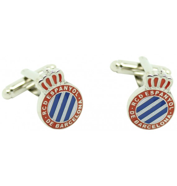 gemelos personalizados club de futbol esmaltado espanyol