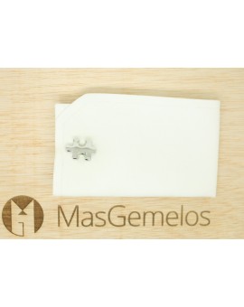 Silver Plated Puzzle Piece 3D Cufflinks 