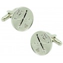 Silver Spanish Cannons Infantry Cufflinks 