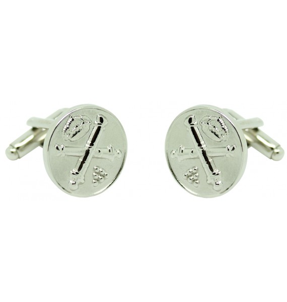 gemelos para camisa infanteria plateado