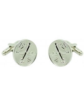 gemelos para camisa infanteria plateado