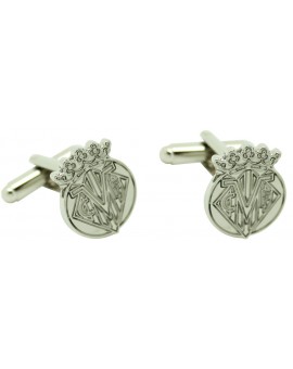 Silver Plated Villareal Football Club Cufflinks  2