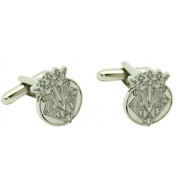 comprar gemelos escudo futbol villareal plateado para camisa