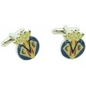 gemelos para camisa escudo Villareal esmaltado