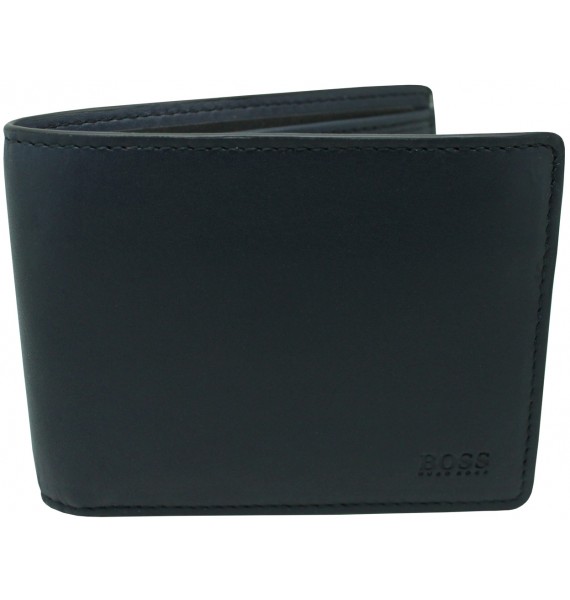black wallet Hugo Boss black smooth skin yellow line