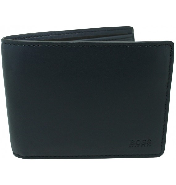 cartera negra Hugo Boss black linea amarilla interior