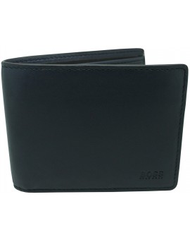 black wallet Hugo Boss black smooth skin yellow line
