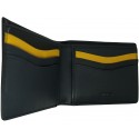 comprar cartera hugo boss negra con linea amarilla