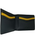 black wallet Hugo Boss black smooth skin yellow line