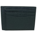 Dark blue business card holder Hugo Boss granulated