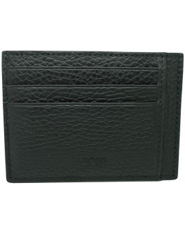 Tarjetero negro Hugo Boss granulado