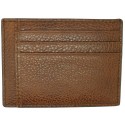 brown business card holder Hugo Boss granulated