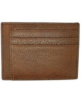 brown business card holder Hugo Boss granulated