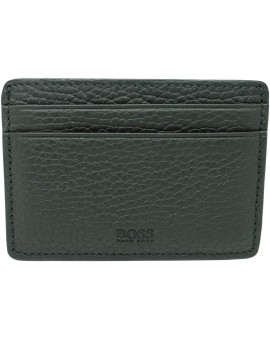 Black business card holder with monogram of Hugo Boss