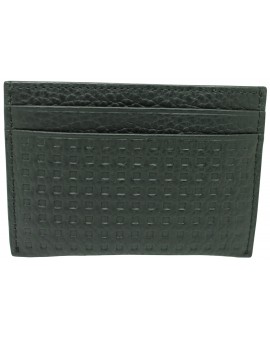 Black business card holder with squares of Hugo Boss
