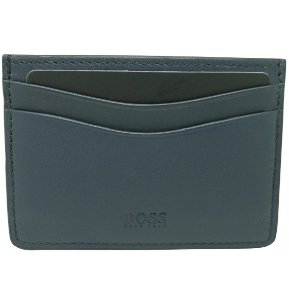 Blue business card holder slanting yellow of Hugo Boss