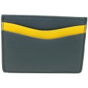 Blue business card holder slanting yellow of Hugo Boss