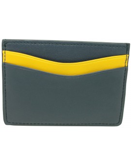 Blue business card holder slanting yellow of Hugo Boss