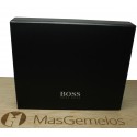 Blue business card holder slanting yellow of Hugo Boss