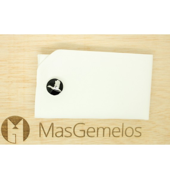 comprar gemelos skultuna pato para boda negro y plateado