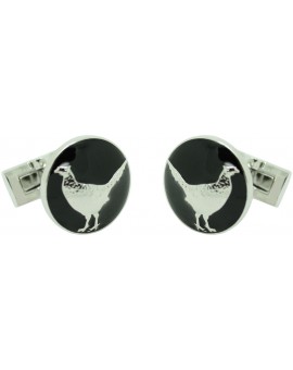 comprar gemelos faisan skultuna fondo negro y plateado