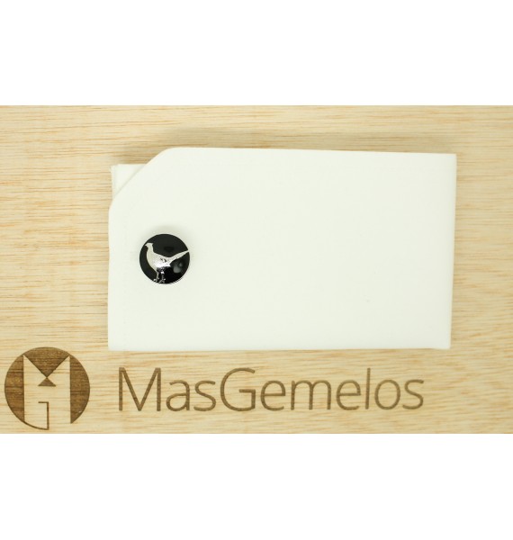 gemelos para boda faisan skultuna plateado y fondo negro