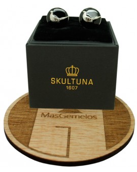 gemelos a medida faisan de skultuna plateado con fondo negro