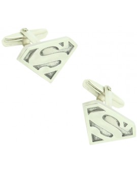 gemelos para camisa superman plata de ley
