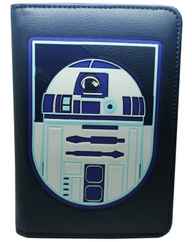 Porta pasaporte R2 D2 de Star Wars Azul